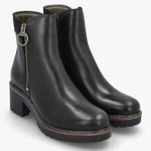 Barbour Black Ankle Booties with Zipper